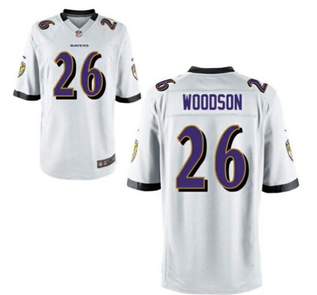 Men Baltimore Ravens 26 Rod Woodson Nike White Retired Player NFL Jersey